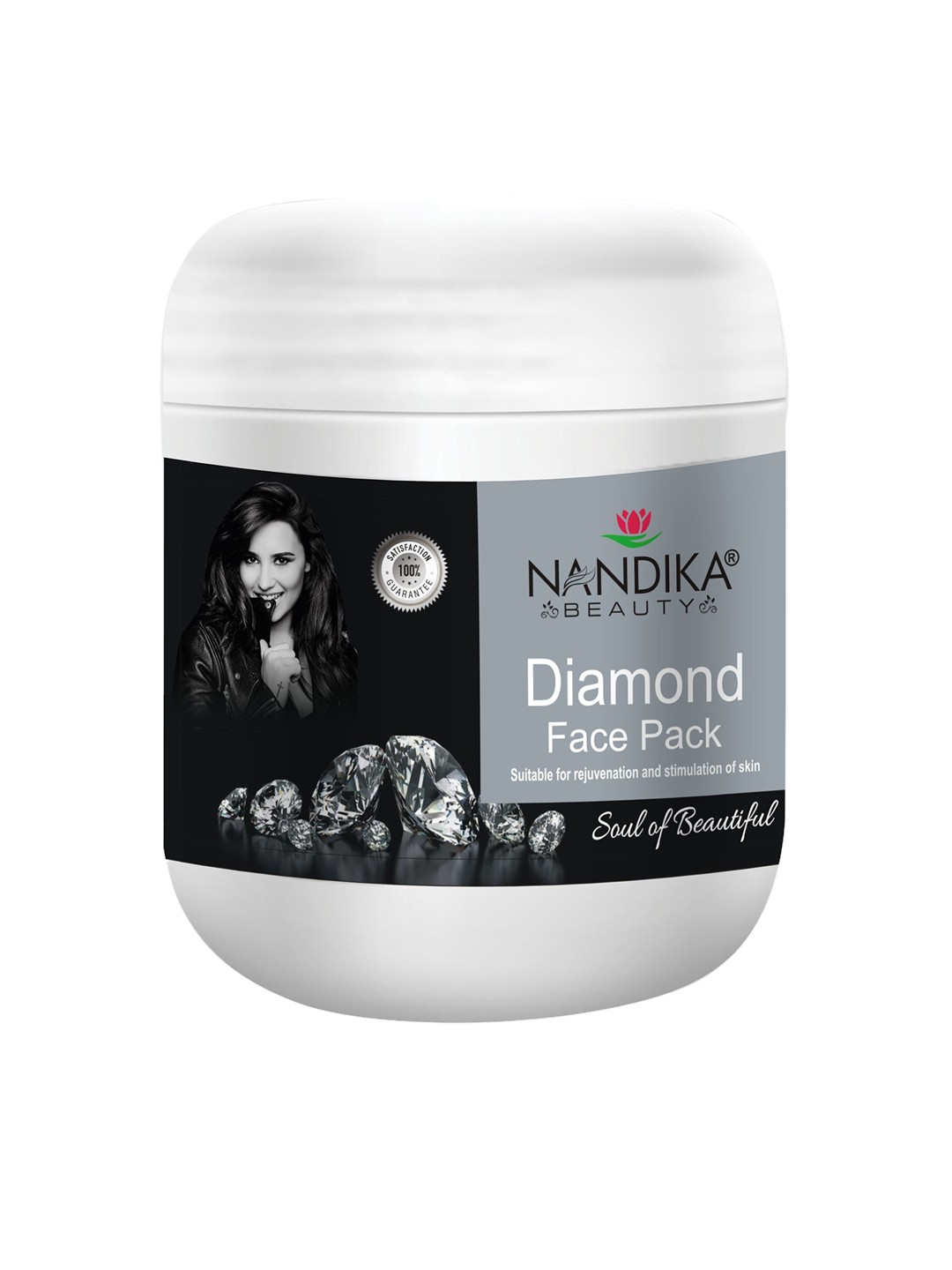 

NANDIKA BEAUTY Diamond Face Pack for Rejuvenation & Skin Stimulation - 500 g, Black