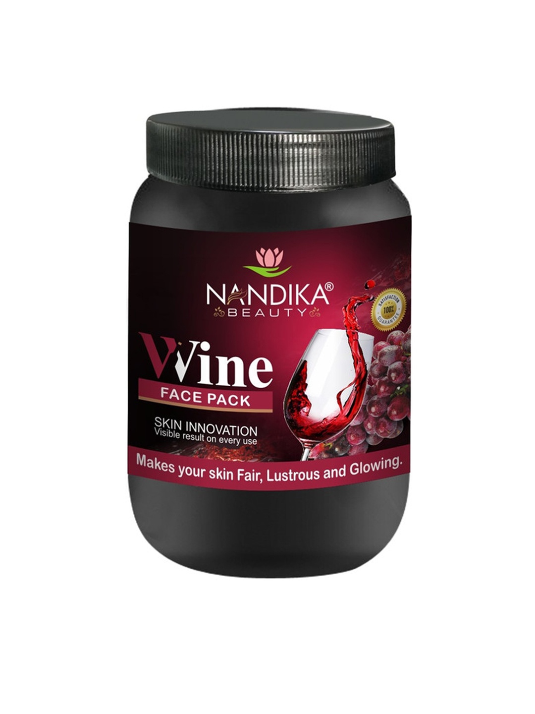 

NANDIKA BEAUTY Wine Face Pack for Lustrous & Glowing Skin - 1 Kg, Purple