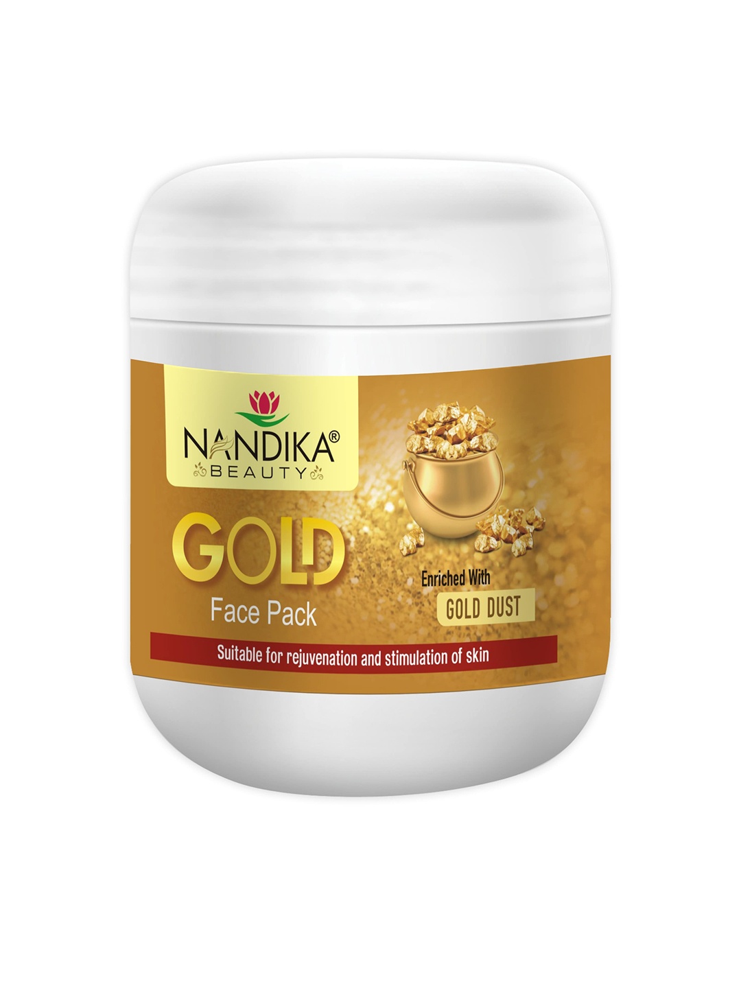 

NANDIKA BEAUTY Gold Face Pack for Rejuvenation & Skin Stimulation - 500 g