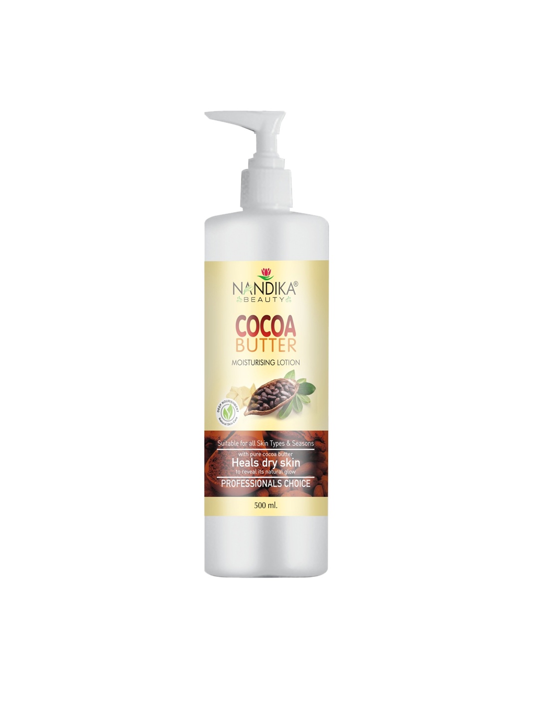 

NANDIKA BEAUTY Cocobutter Moisturising Lotion for All Skin Types - 500ml, White