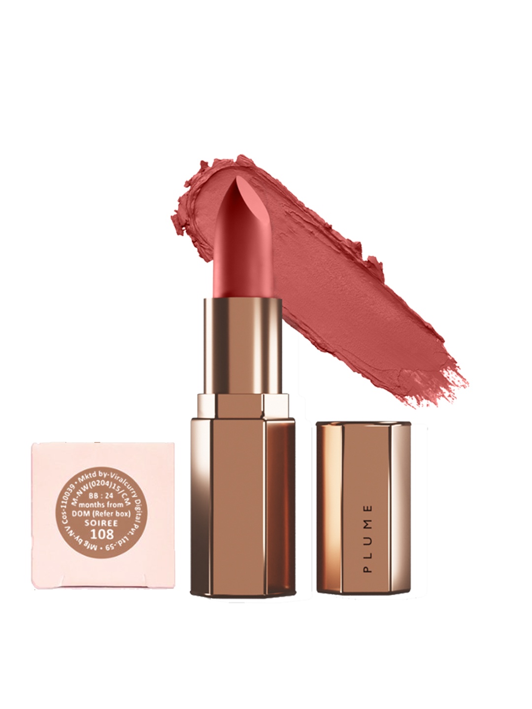 

Plume Plush Glam Matte Lipstick with Shea Butter & Cocoa Butter - Soiree 108, Nude