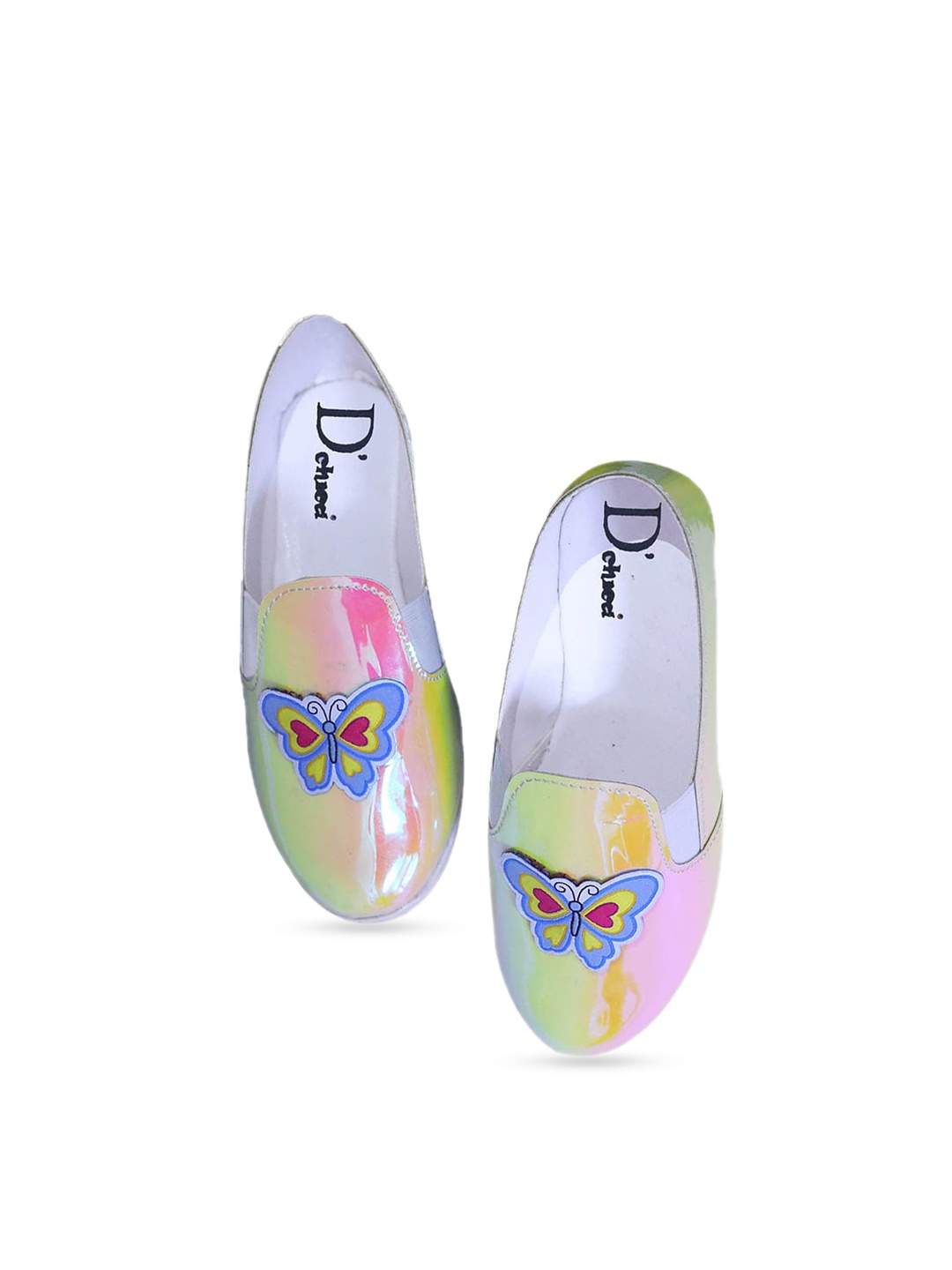 

Hopscotch Girls Multicoloured Printed Ballerinas with Bows Flats, Multi