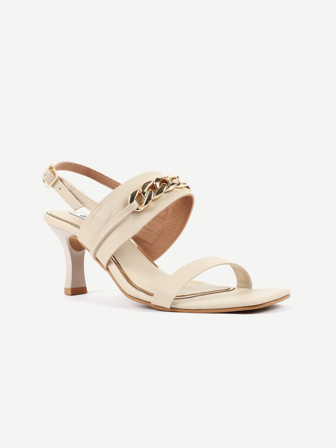 

Carlton London Beige Heels with Buckles