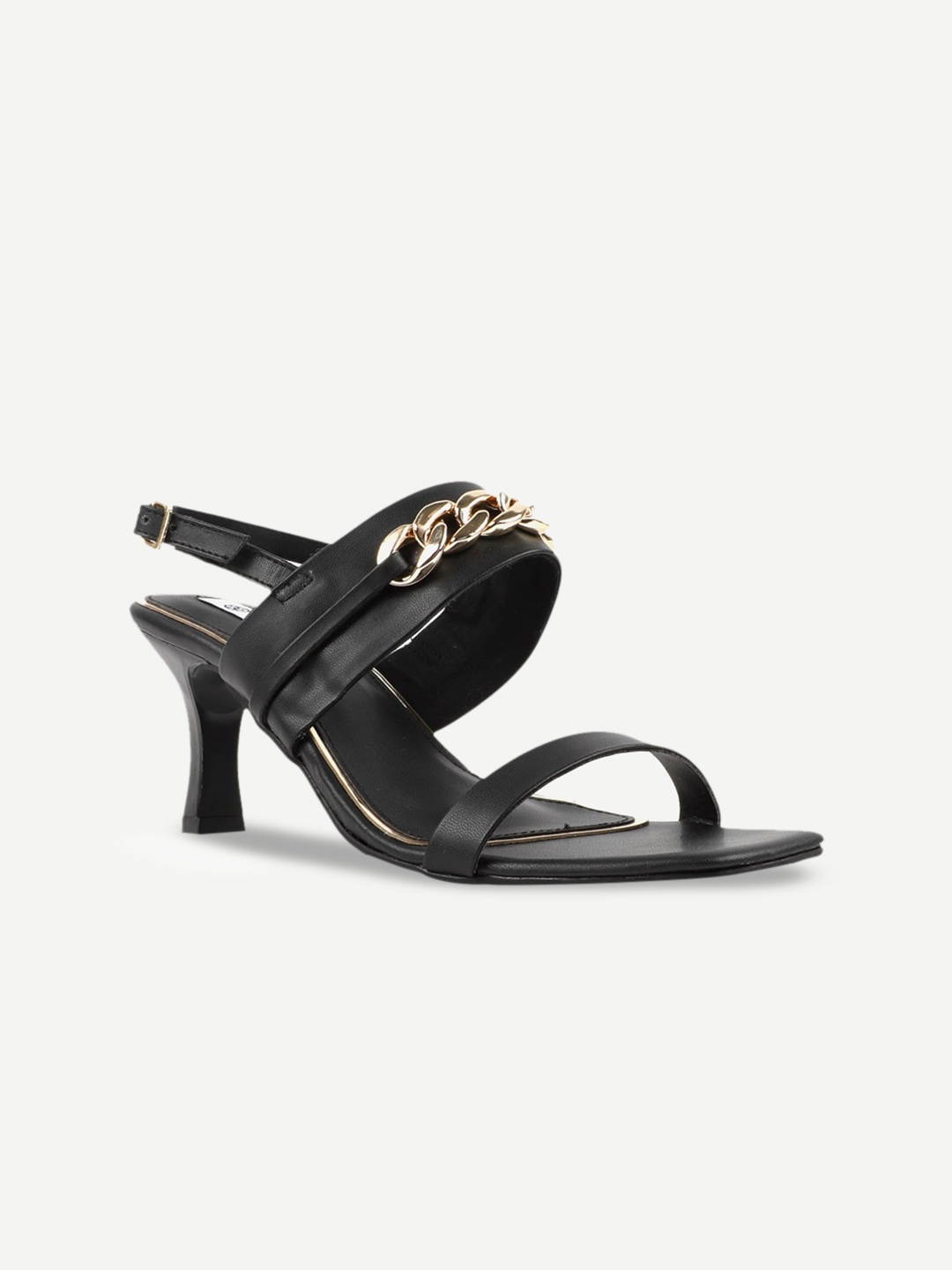 

Carlton London Black Sandals with Buckles