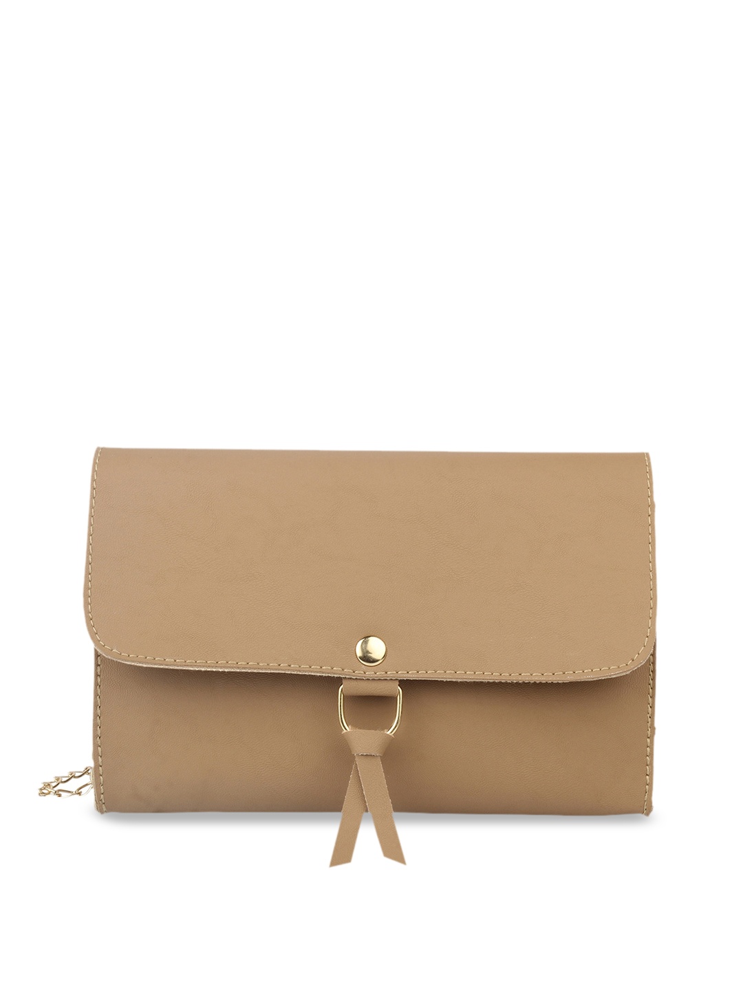 

MAMMON Beige PU Structured Sling Bag