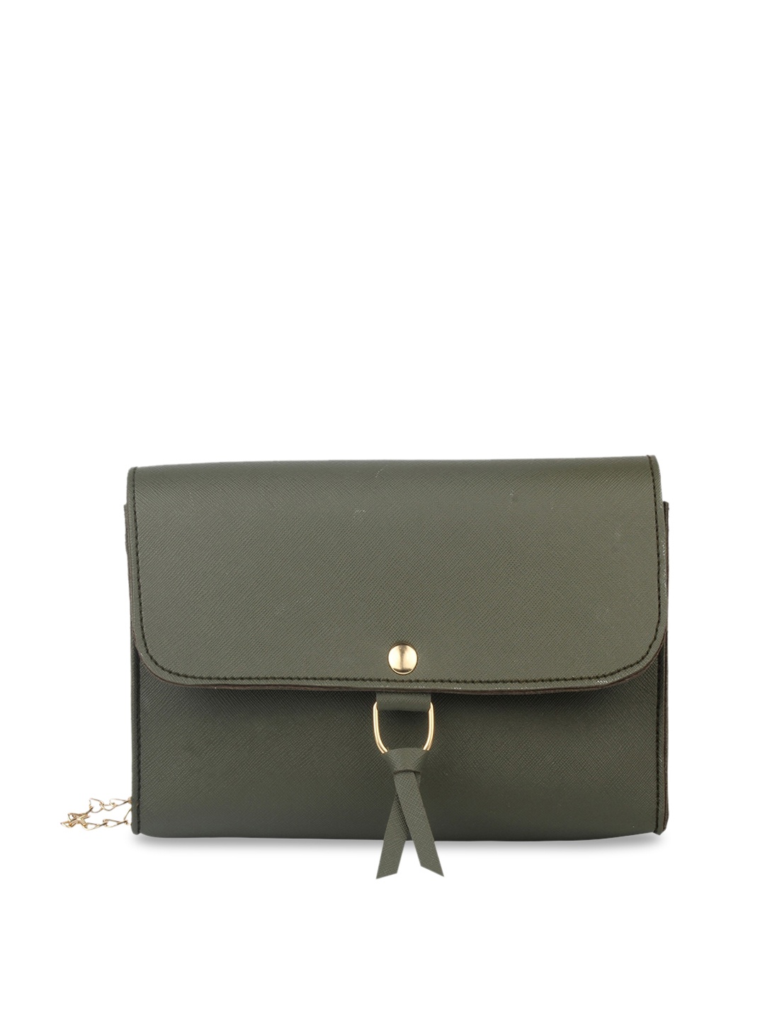 

MAMMON Green Solid Structured Sling Bag