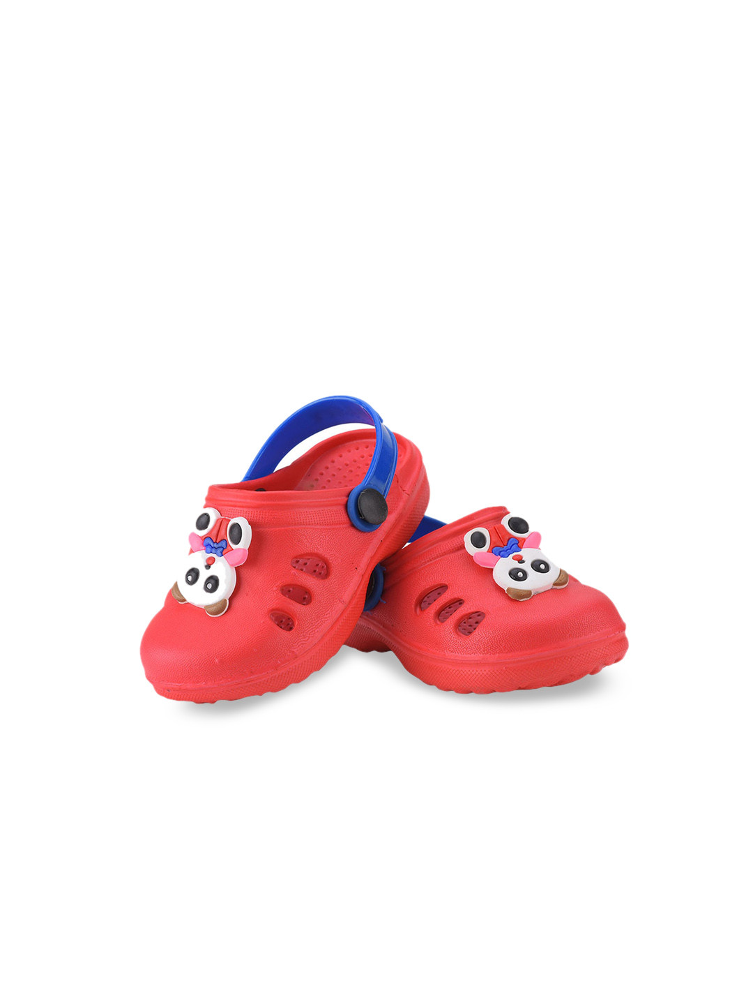 

Hopscotch Girls Red Printed PU Clogs
