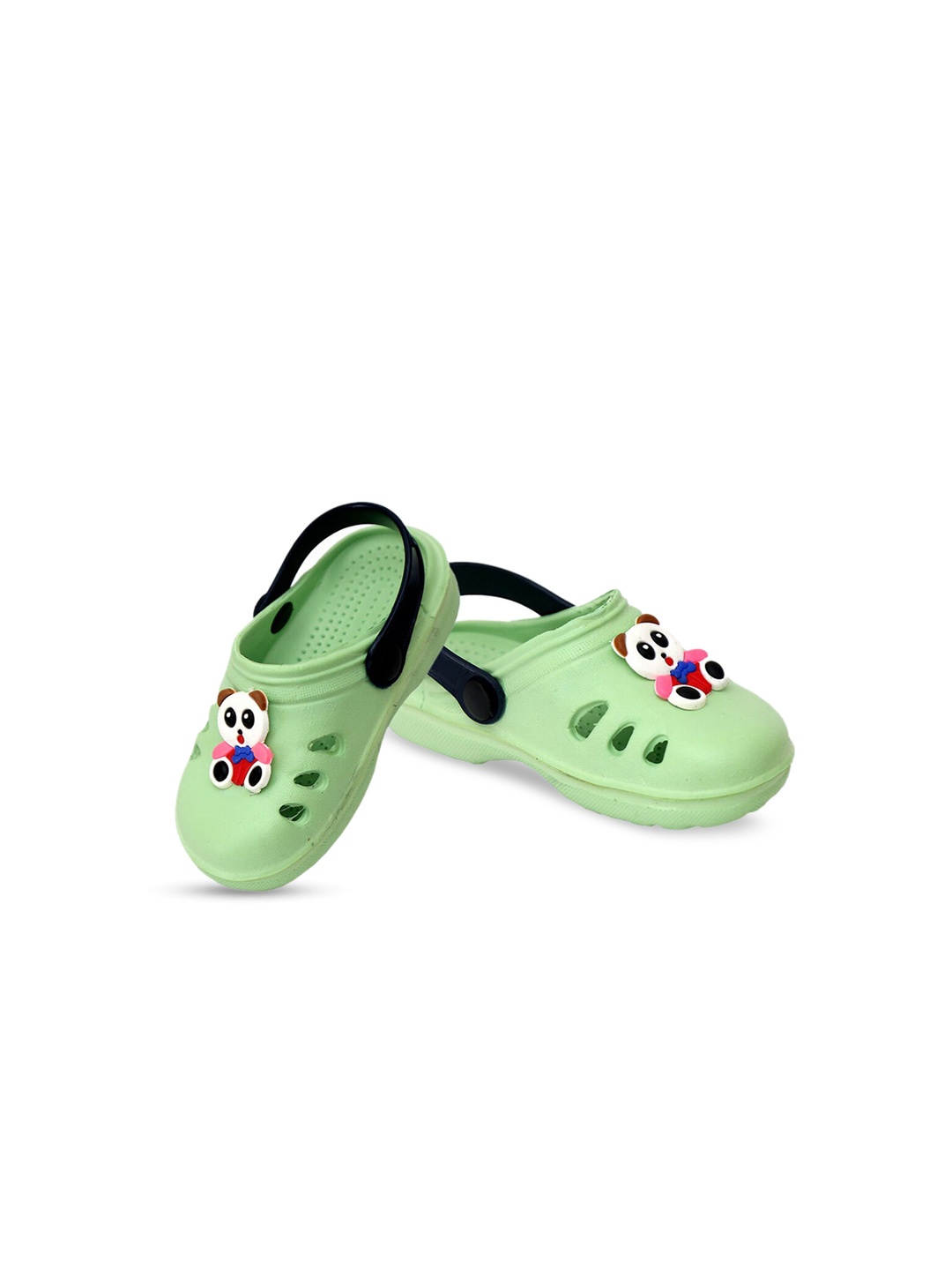 

Hopscotch Girls Green Applique panda Sling Back Clogs