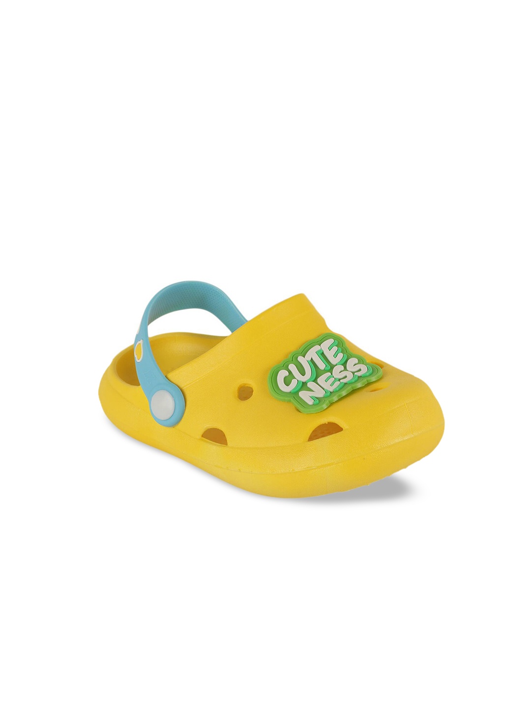 

Hopscotch Unisex Kids Yellow Printed PU Slip-On Sneakers