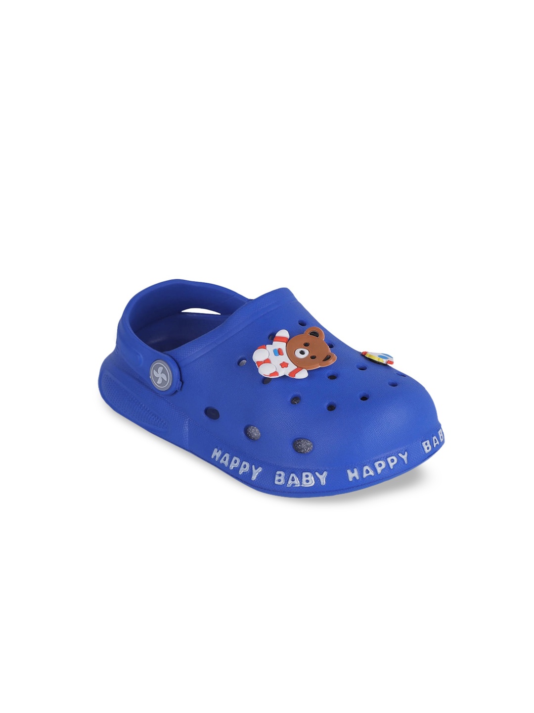 

Hopscotch Unisex Kids Blue Printed PU Clogs