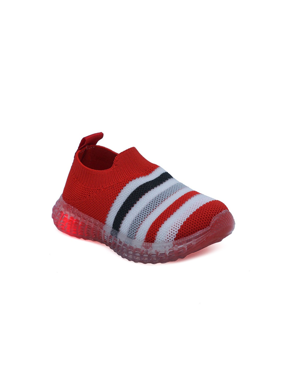 

Hopscotch Unisex Kids Red Perforations PU Slip-On Sneakers
