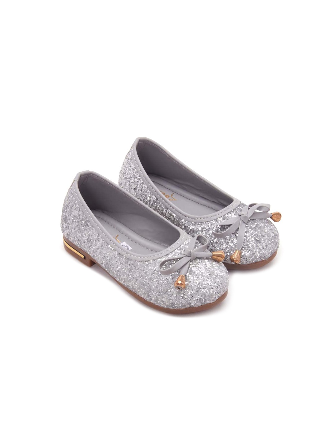 

Hopscotch Girls Silver-Toned Printed PU Mojaris