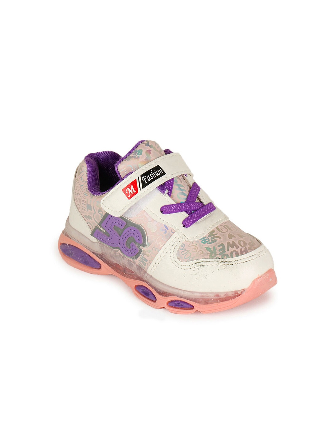 

Hopscotch Girls Pink Colourblocked PU Sneakers