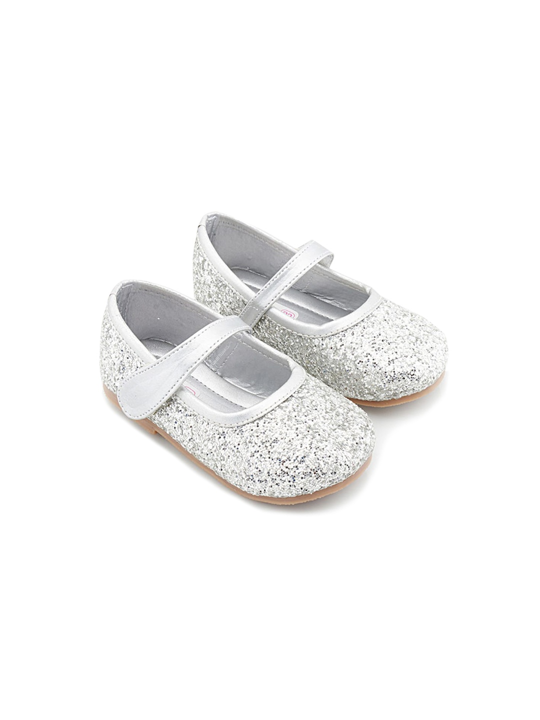 

Hopscotch Girls Silver-Toned Woven Design PU Slip-On Sneakers
