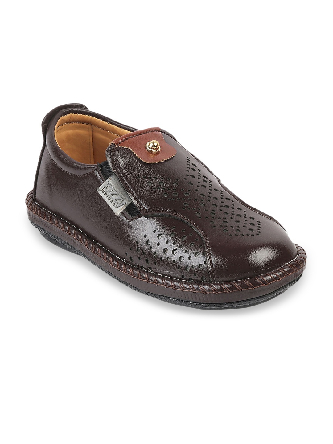

Hopscotch Boys Brown Perforations PU Espadrilles