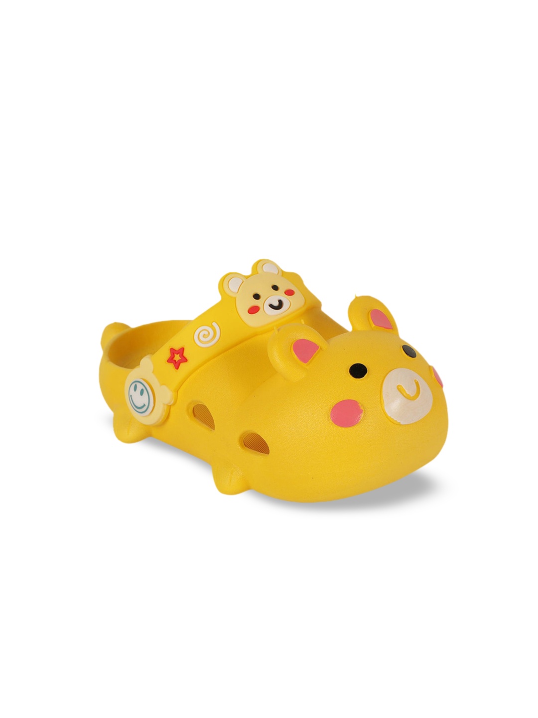 

Hopscotch Unisex Kids Yellow Printed PU Slip-On Sneakers