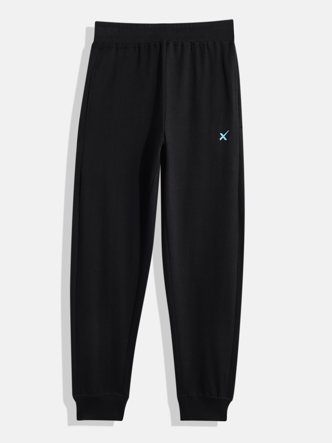 

HRX by Hrithik Roshan Boys Black Solid Cotton Joggers