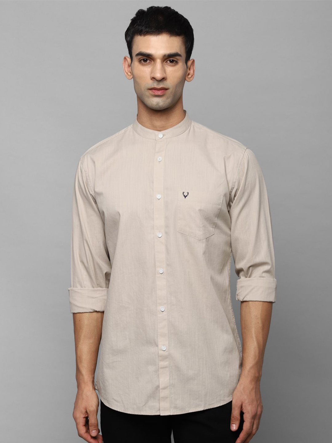 

Allen Solly Men Beige Slim Fit Casual Shirt