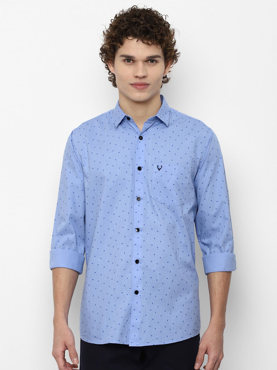 

Allen Solly Men Blue Slim Fit Printed Casual Shirt