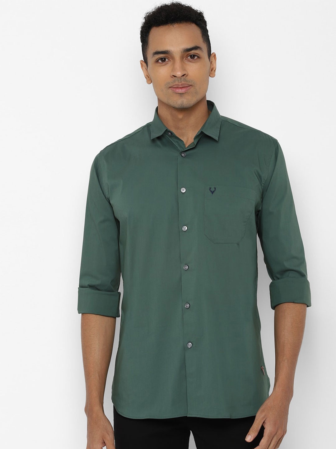 

Allen Solly Men Green Slim Fit Casual Shirt