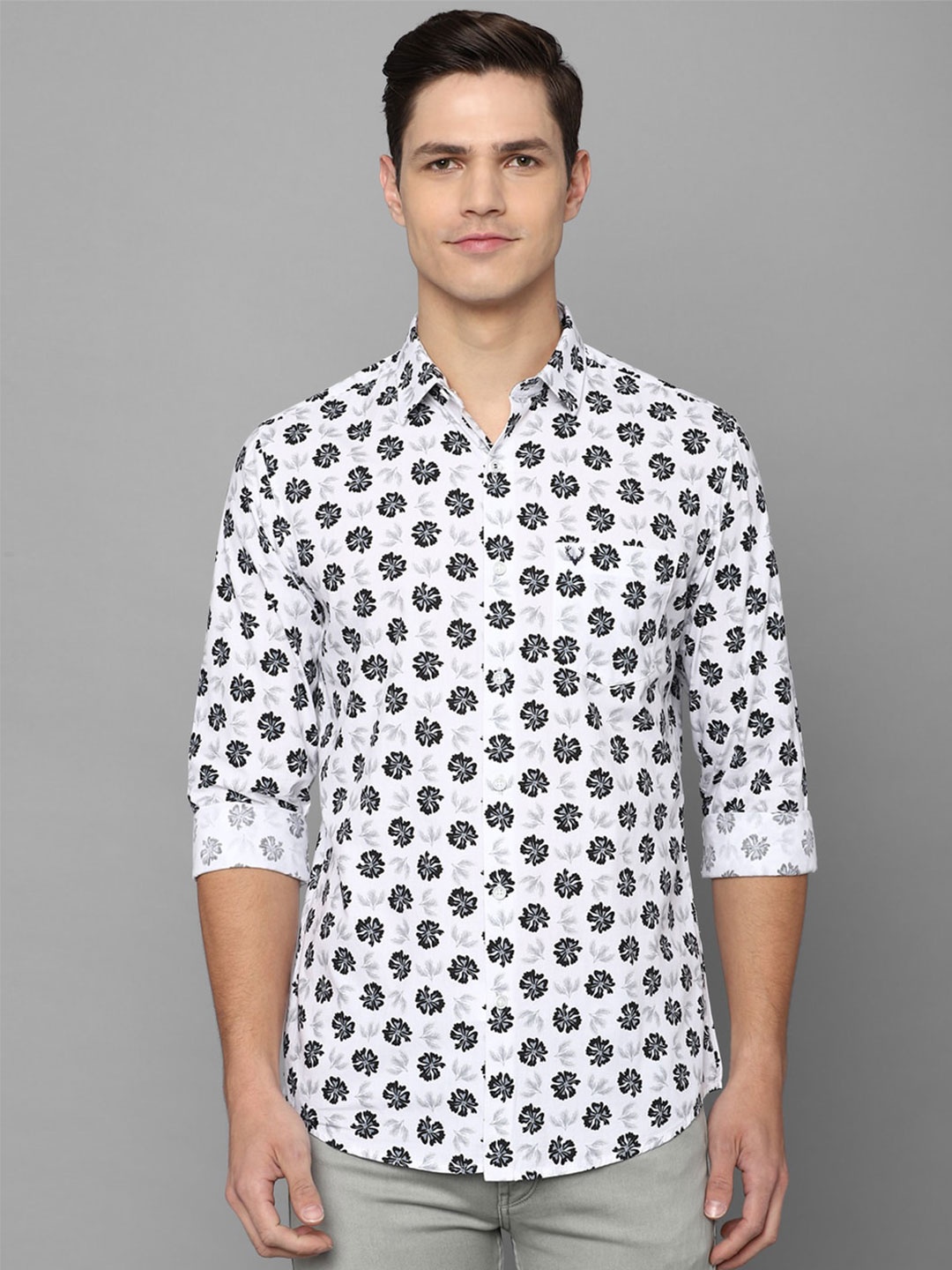 

Allen Solly Men White Slim Fit Printed Casual Shirt