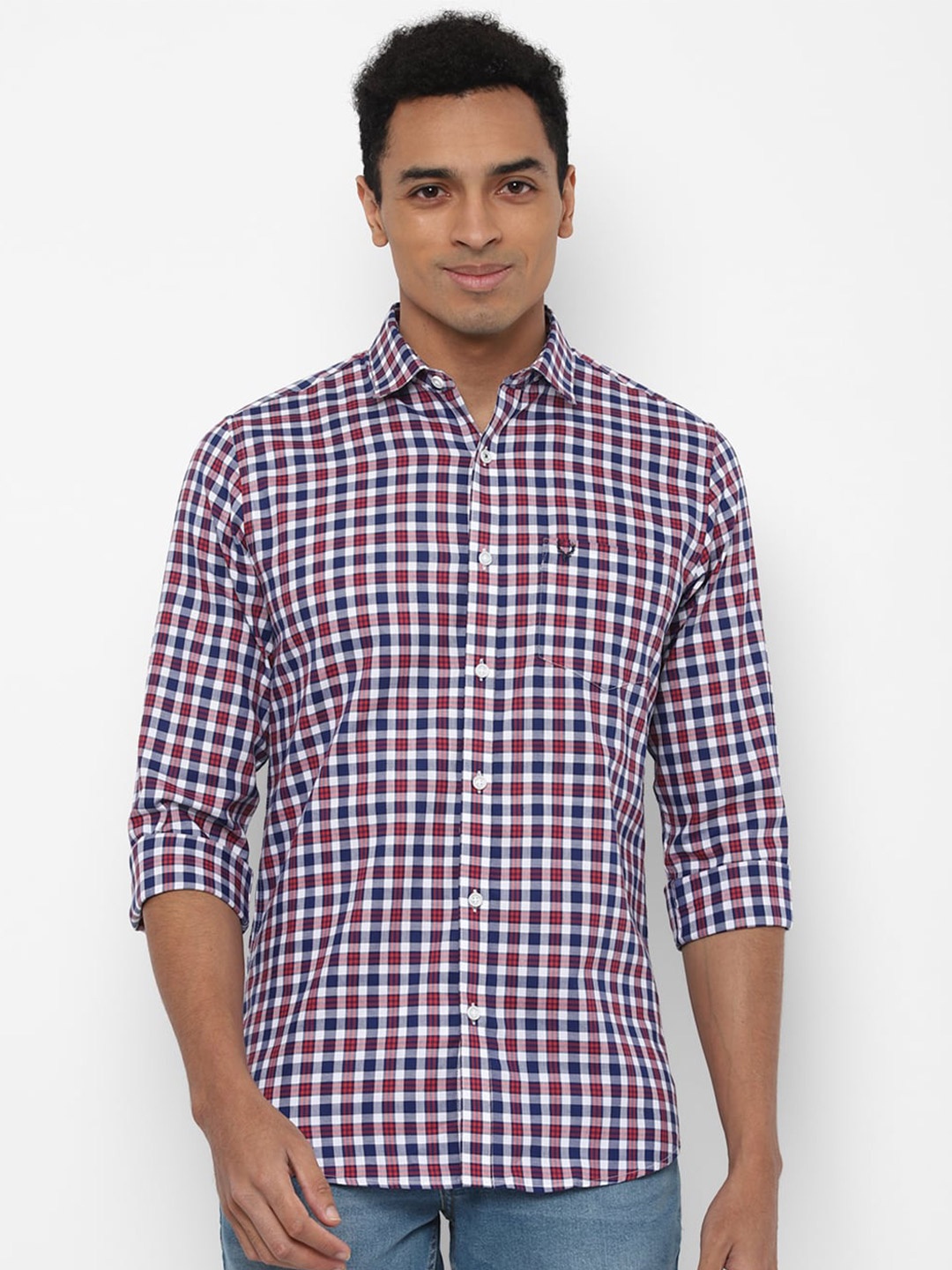 

Allen Solly Men Multicoloured Slim Fit Gingham Checks Checked Casual Shirt, Multi