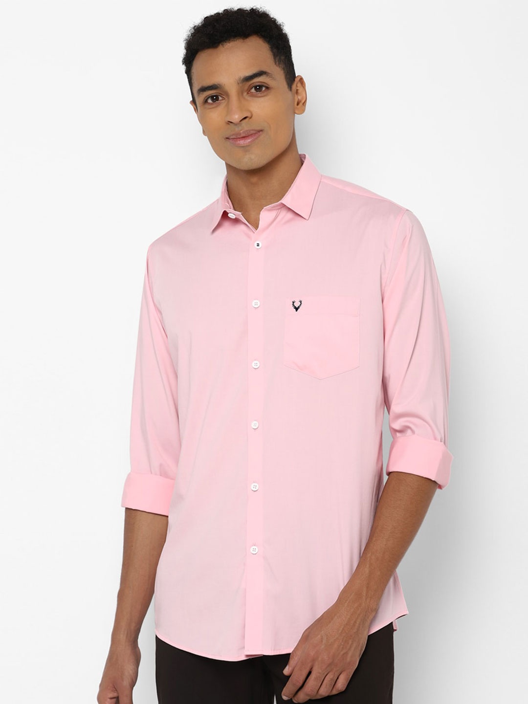 

Allen Solly Men Pink Slim Fit Casual Shirt