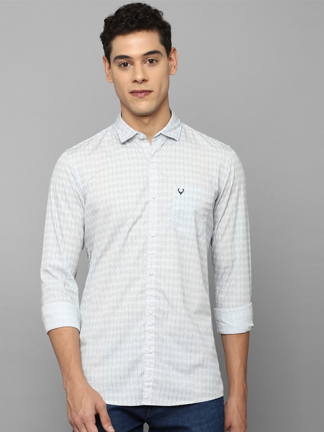 

Allen Solly Sport Men White Chevron Casual Shirt