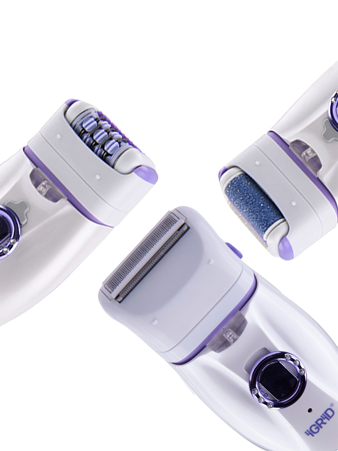 

iGRiD IG-1098 Rechargeable 3-in-1 Epilator-Shaver-Callus Remover - White