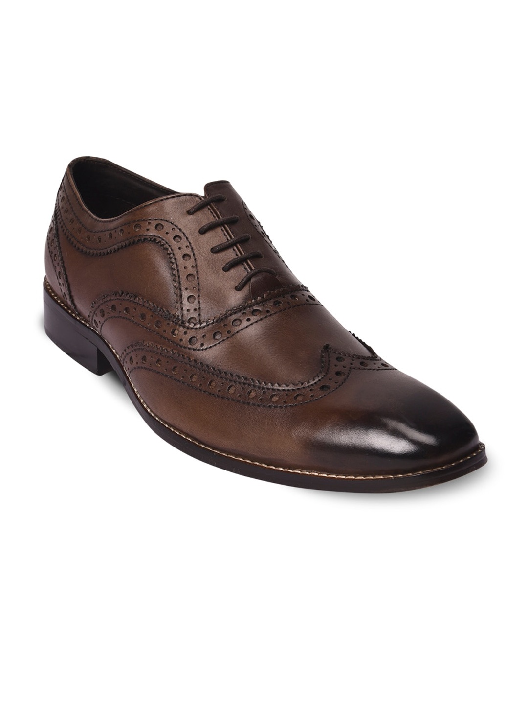 

Pavers England Men Brown Textured Leather Formal Brogues