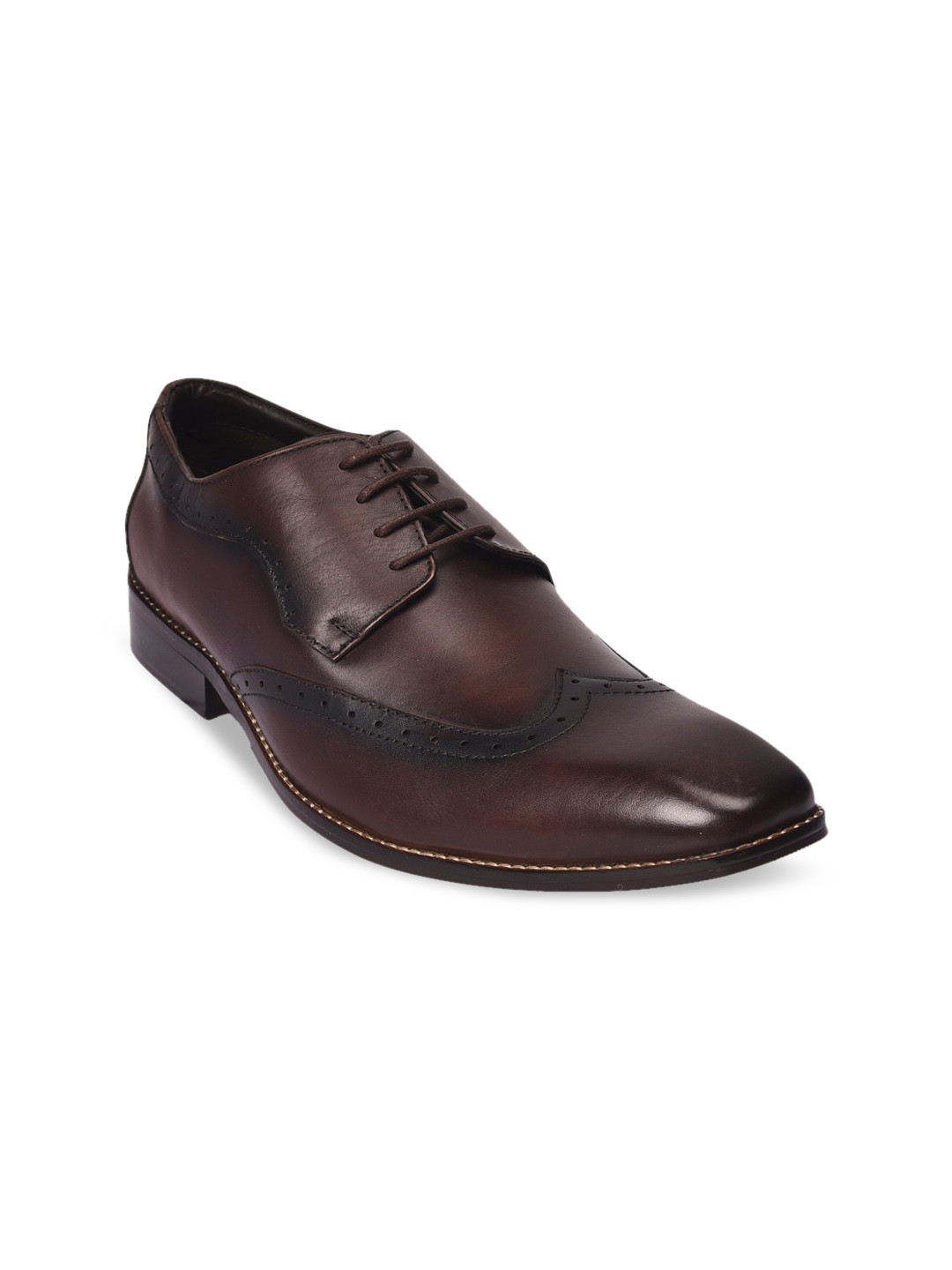 

Pavers England Men Brown Textured Leather Formal Brogues