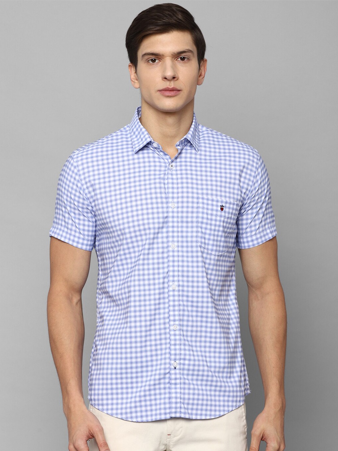 

Louis Philippe Sport Men Blue Slim Fit Gingham Check Casual Shirt