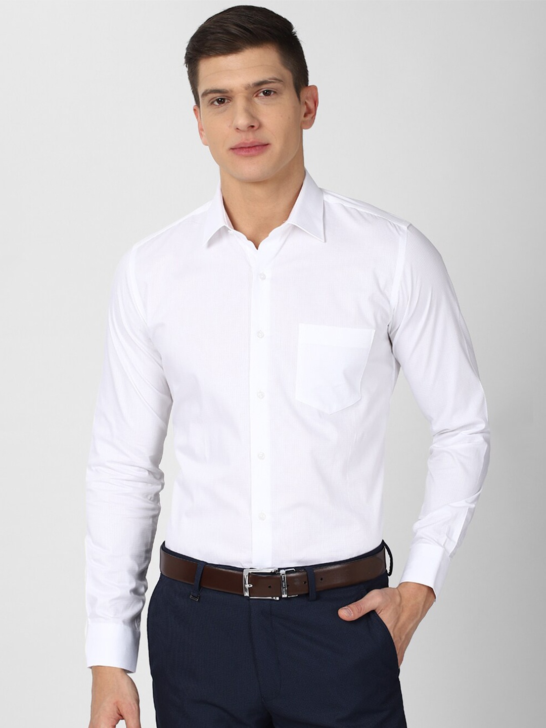 

Van Heusen Men White Slim Fit Pure Cotton Formal Shirt