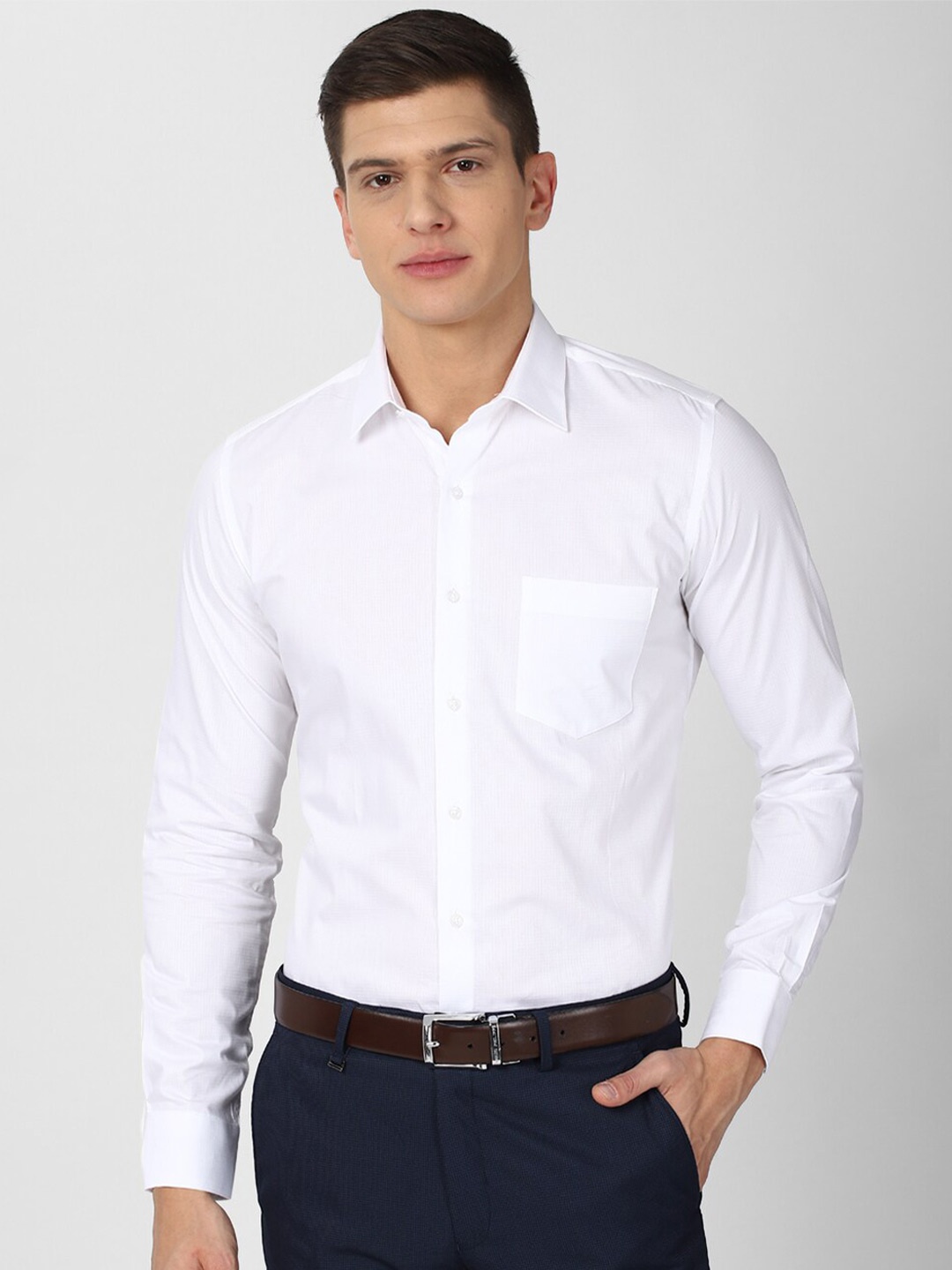 

Van Heusen Men White Slim Fit Pure Cotton Formal Shirt