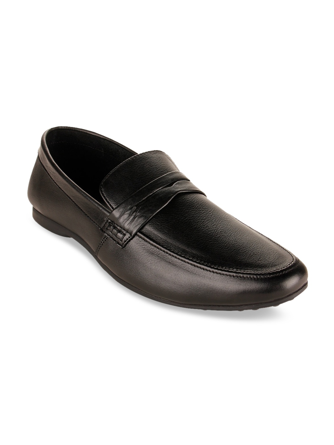 

Regal Men Black Solid Leather Formal Loafer