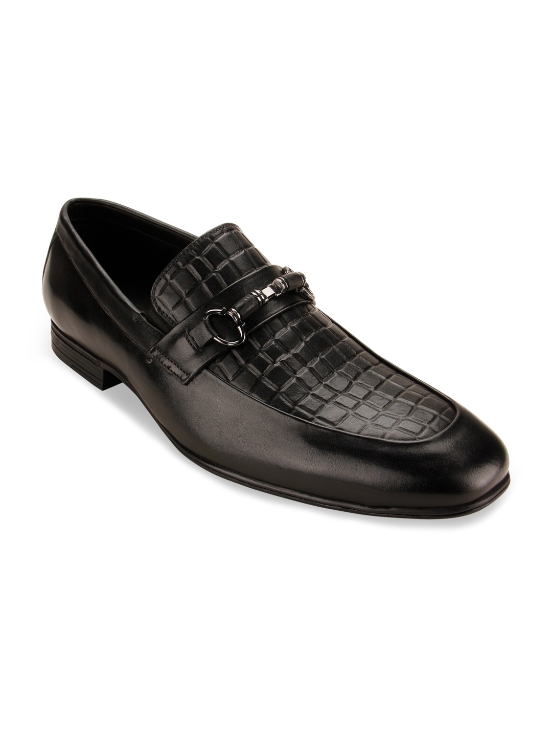 

Regal Men Black Textured Slip-On Formal Shoes