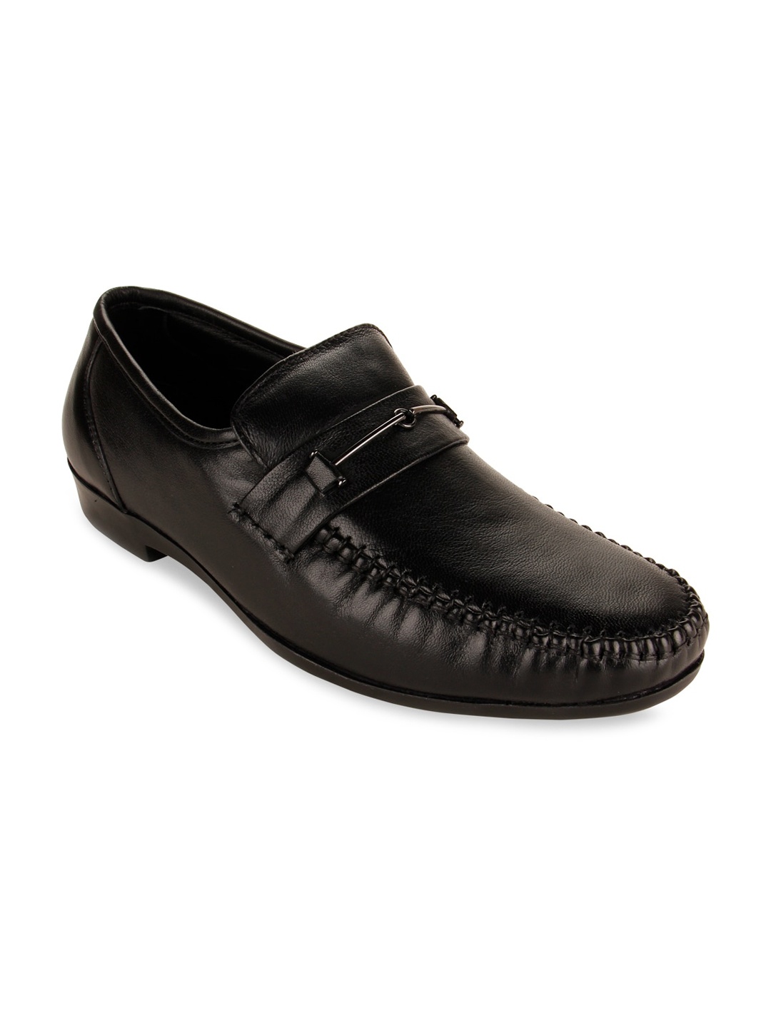 

Regal Men Black Solid Slip-On Loafers