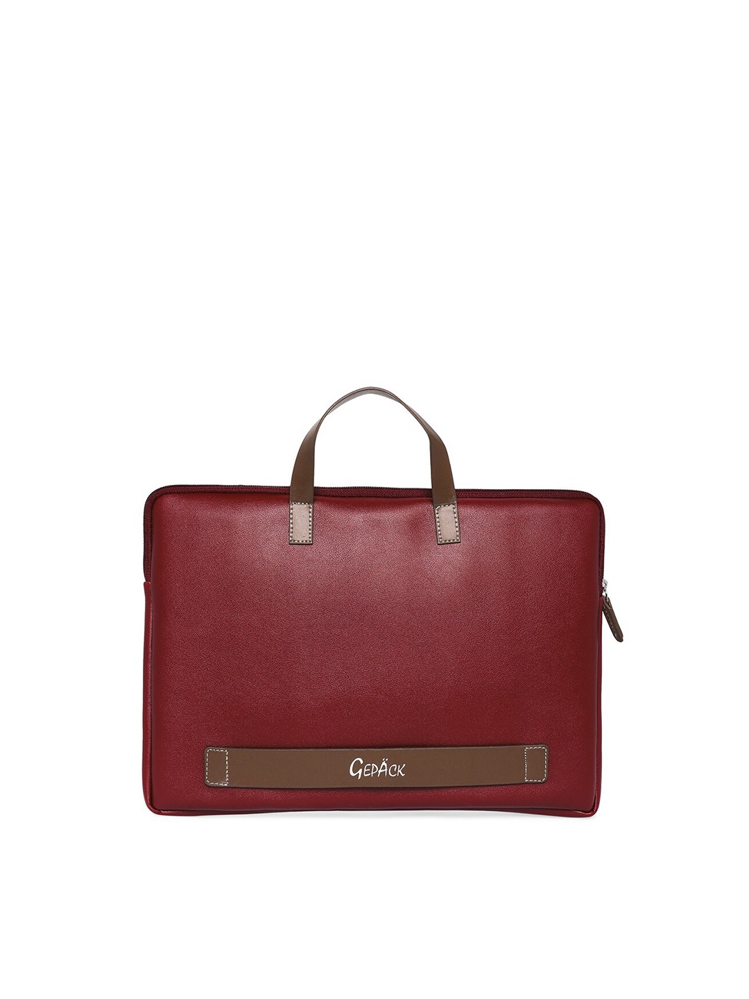 

GEPACK Unisex Maroon & Brown Laptop Bag