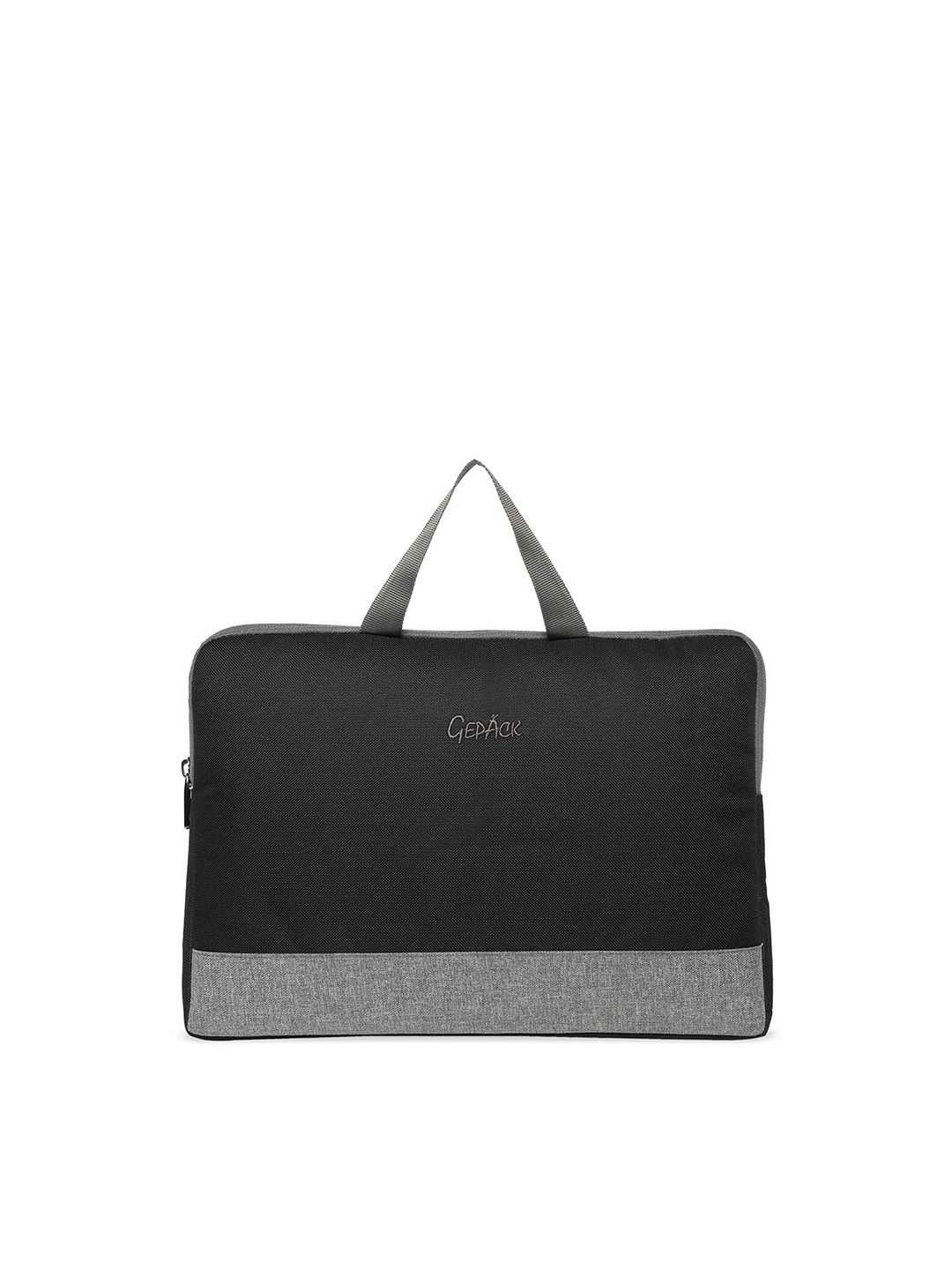 

GEPACK Unisex Black & Grey Laptop Sleeve