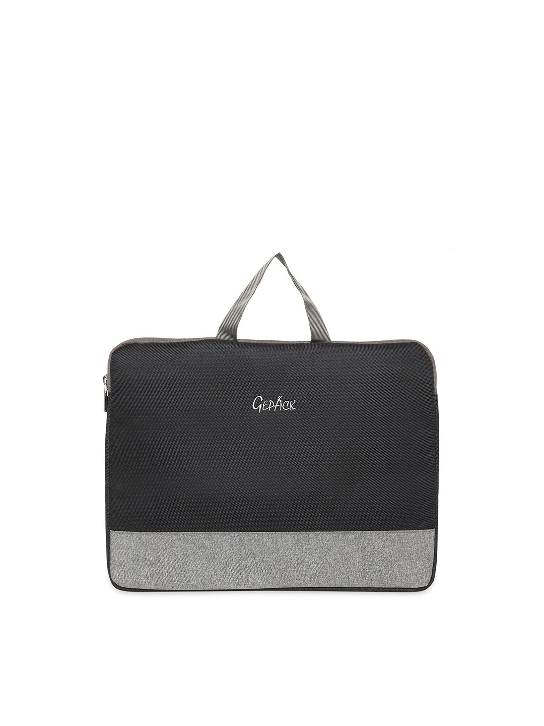 

GEPACK Unisex Black & Grey Laptop Sleeve