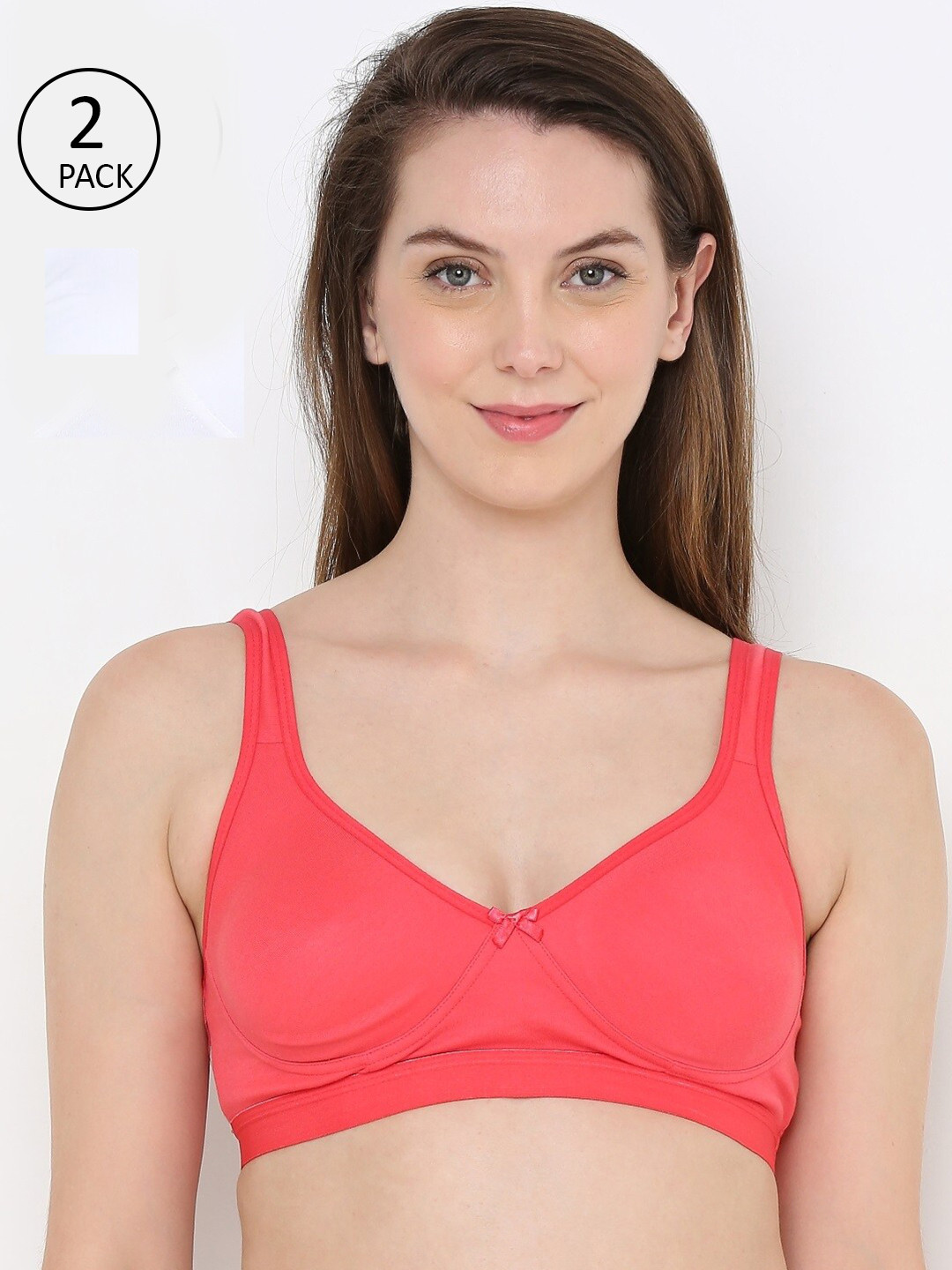 

Berrys Intimatess Peach-Coloured & White Bra