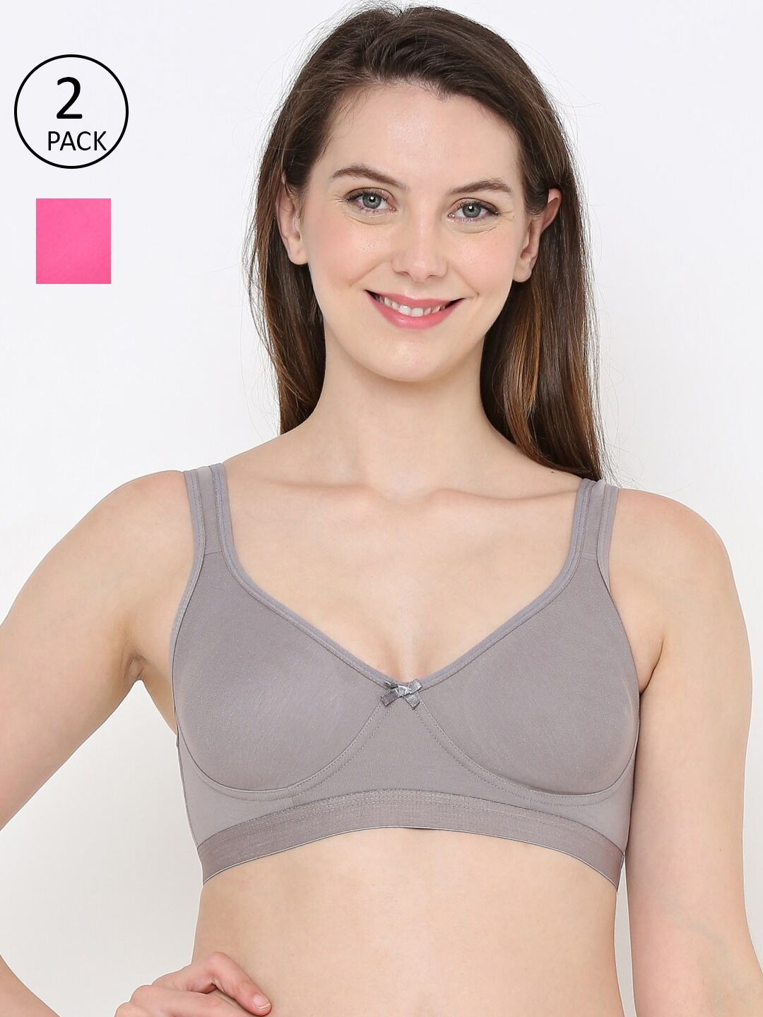 

Berrys Intimatess Pack of 2 Pink & Grey Everday Sports Bra