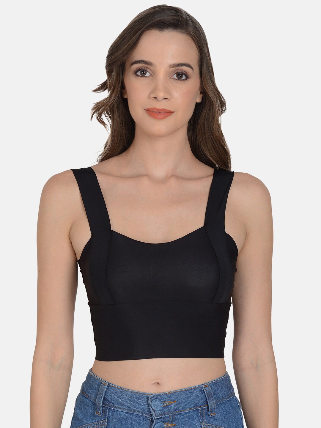 

mod & shy Black Solid Seamless Bralette Bra - Lightly Padded