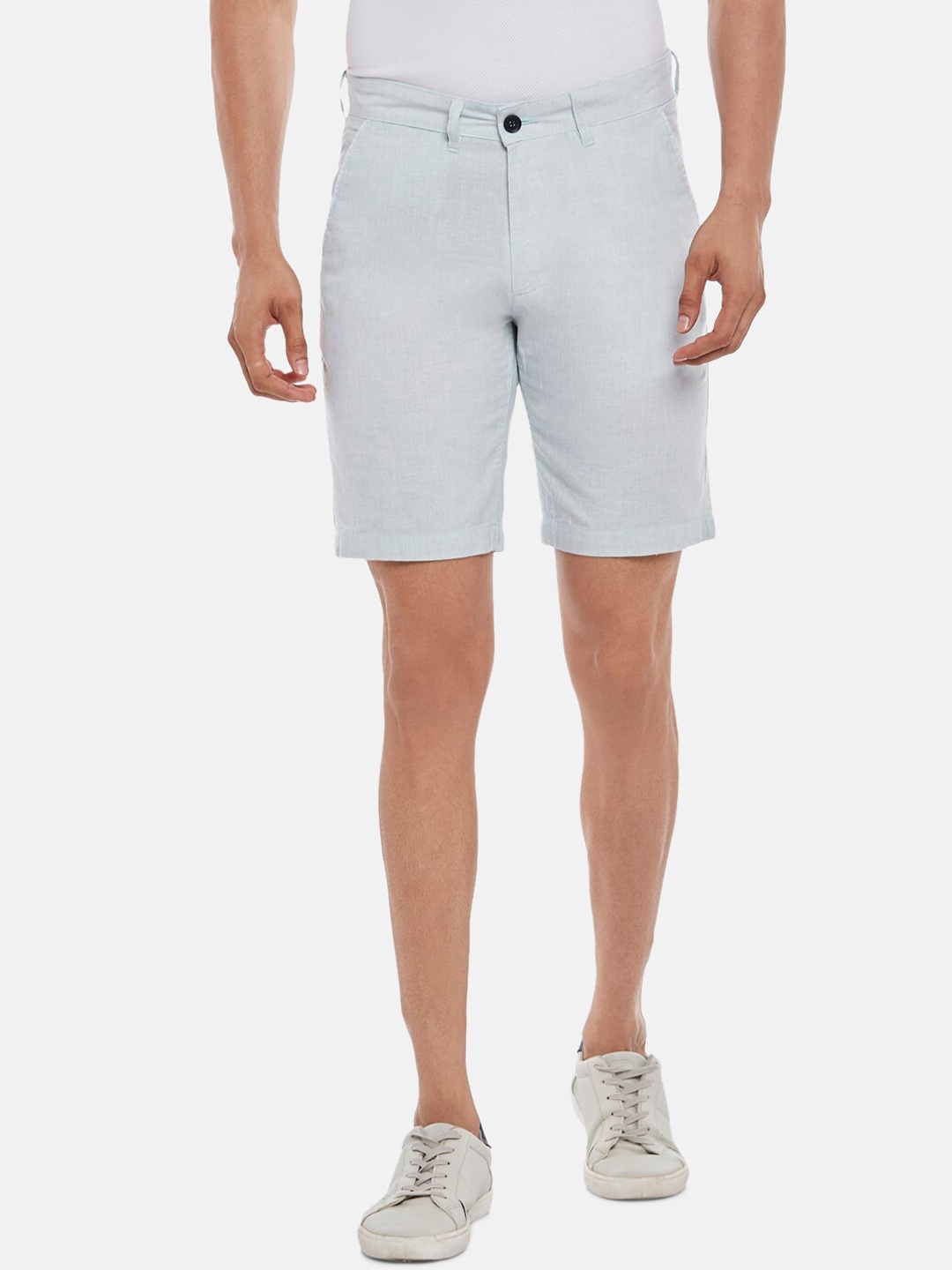 

BYFORD by Pantaloons Men Blue Slim Fit Shorts