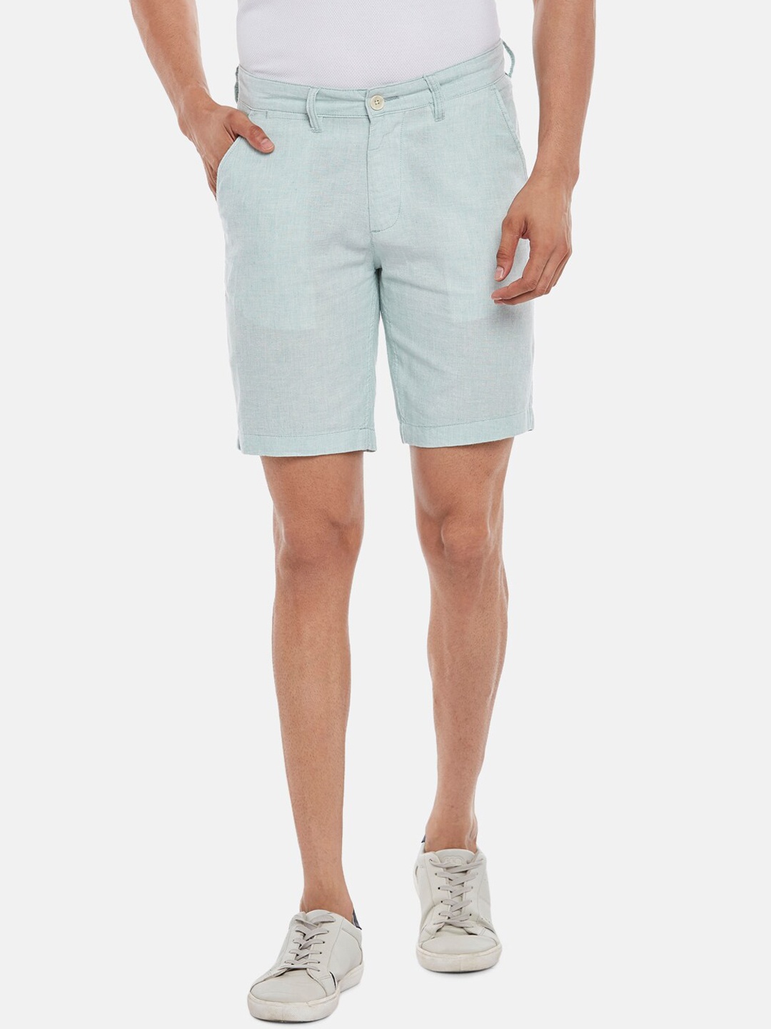 

BYFORD by Pantaloons Men Green Slim Fit Outdoor Chino Shorts