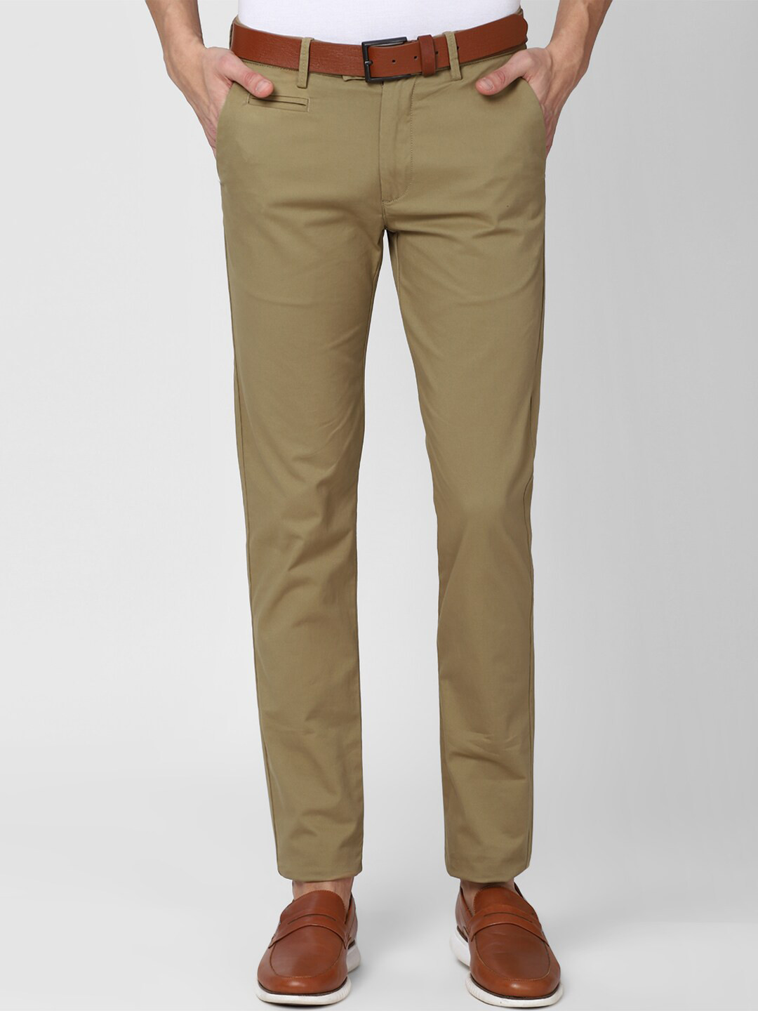 

Peter England Casuals Men Khaki Slim Fit Trousers