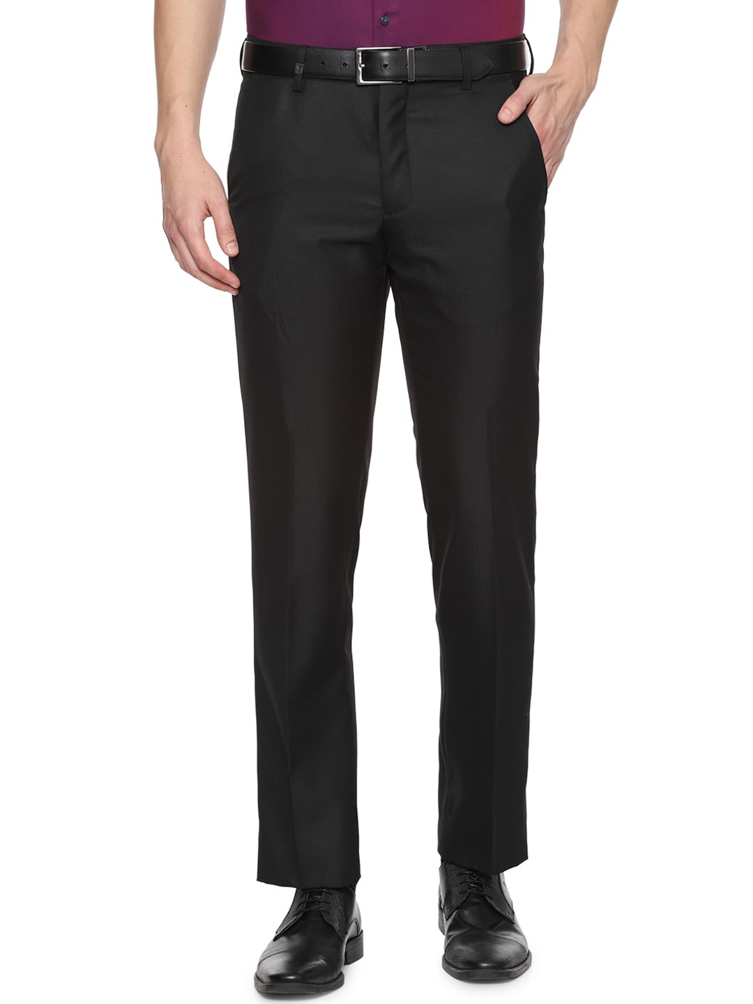 

Van Heusen Men Black Slim Fit Trousers