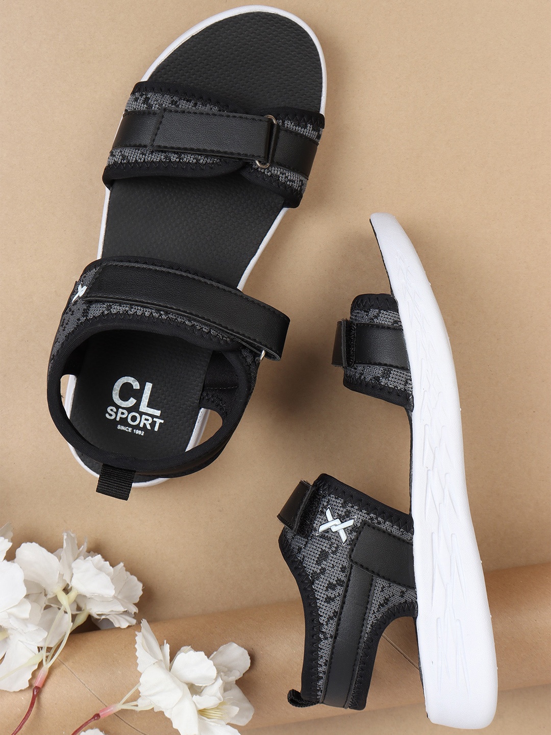 

Carlton London sports Women Black Solid Sports Sandals