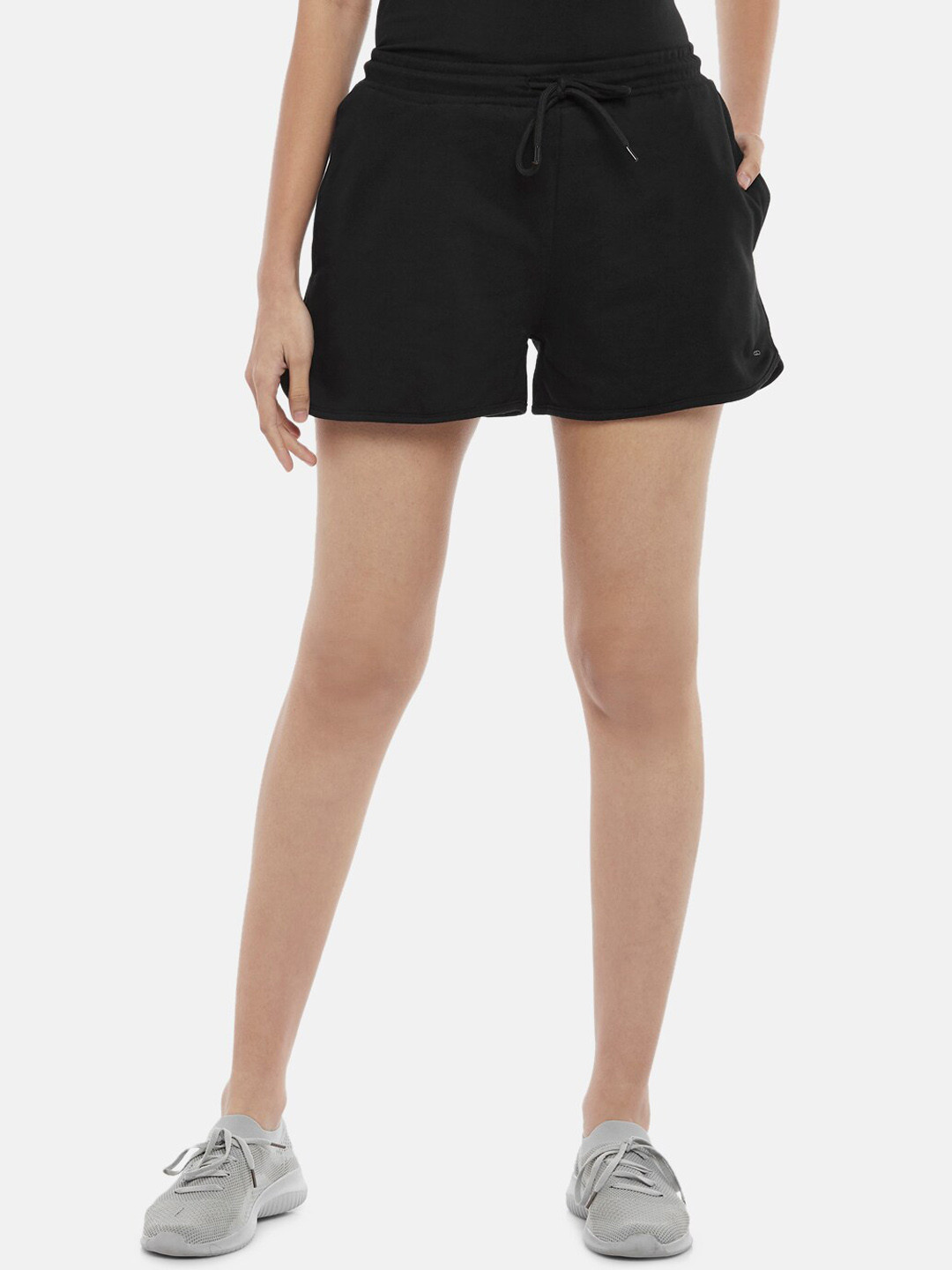

Ajile by Pantaloons Women Black Solid Shorts