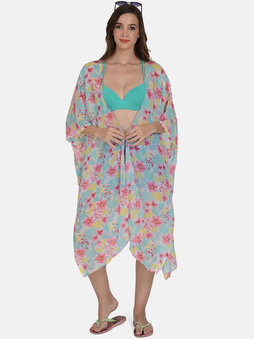 

mod & shy Women Assorted Printed Cover Up Front-Open Shrug